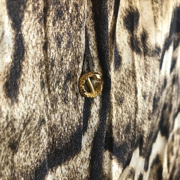 Roberto Cavalli Animal Print 100% Silk Blouse - Picture 4 of 8
